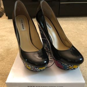 Steve Madden P-Gale Black Multi 8.5